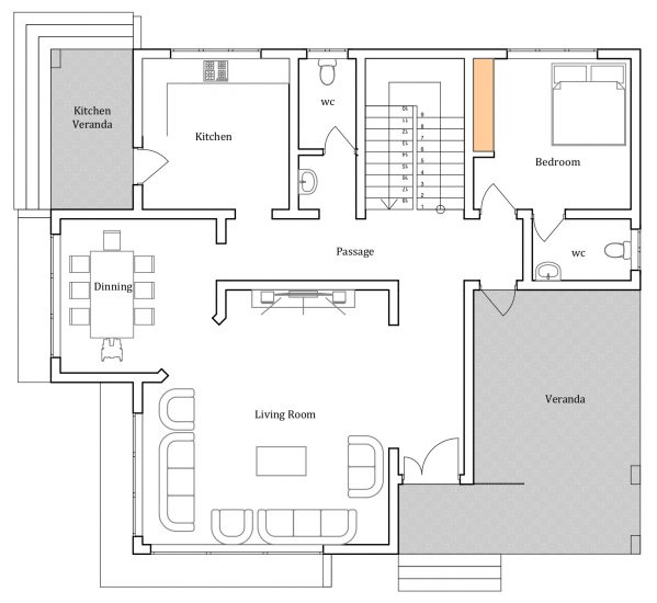 House Plan Id-18074 , 4 Bedrooms With 10950+2567 Bricks And 0 Corrugates