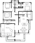 House Plan ID-27979, 3 bedrooms with 2000+1200 bricks and 75 corrugates