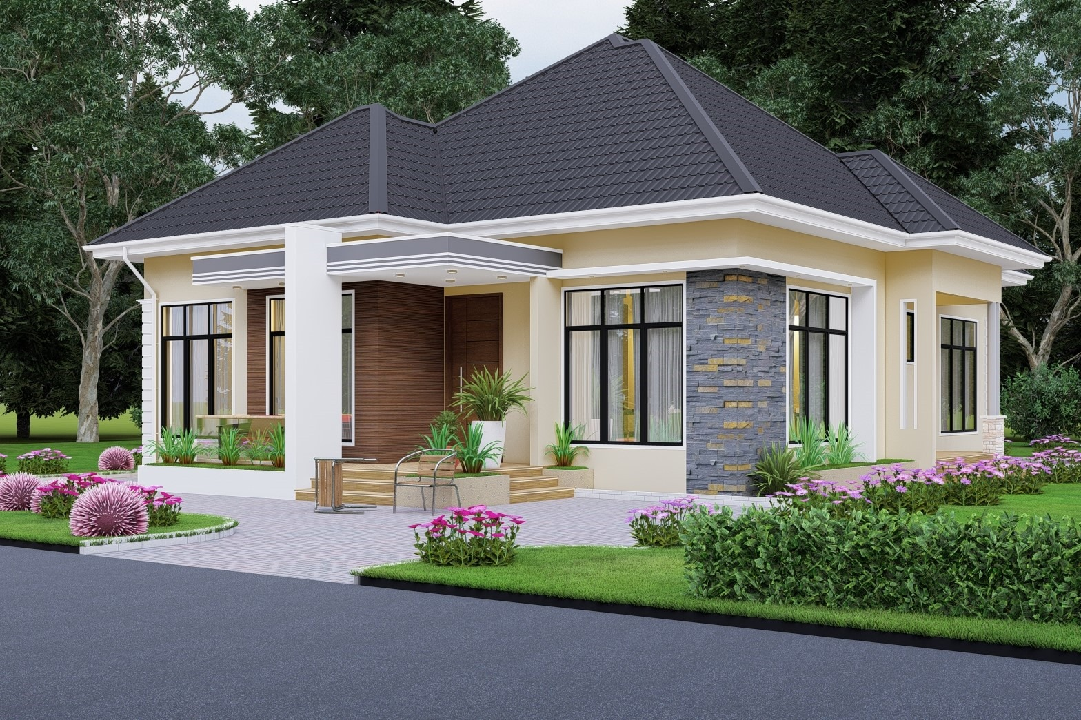 House Plan ID-27979 , 3 bedrooms , 1389+2793 bricks and 107 corrugates