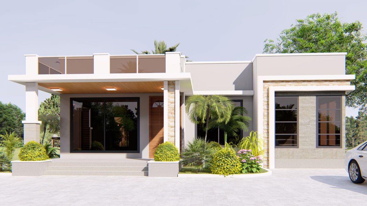 House Plan ID-16416 , 4 bedrooms , 1869+5005 bricks and 95 corrugates