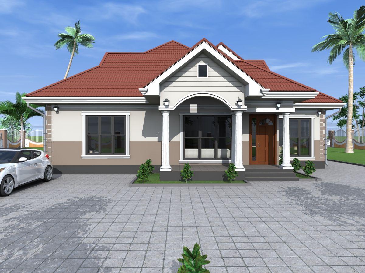 House Plan ID-16535 , 4 bedrooms , 2003+4028 bricks and 155 corrugates