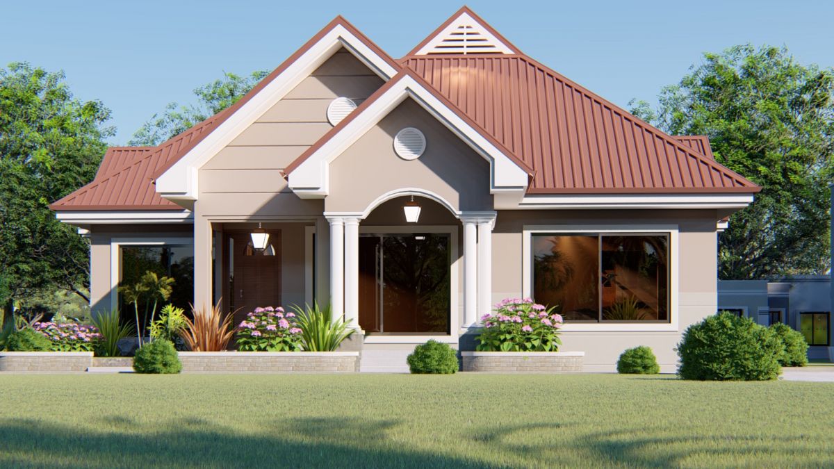 House Plan ID-16443 , 3 bedrooms , 1691+3401 bricks and 131 corrugates