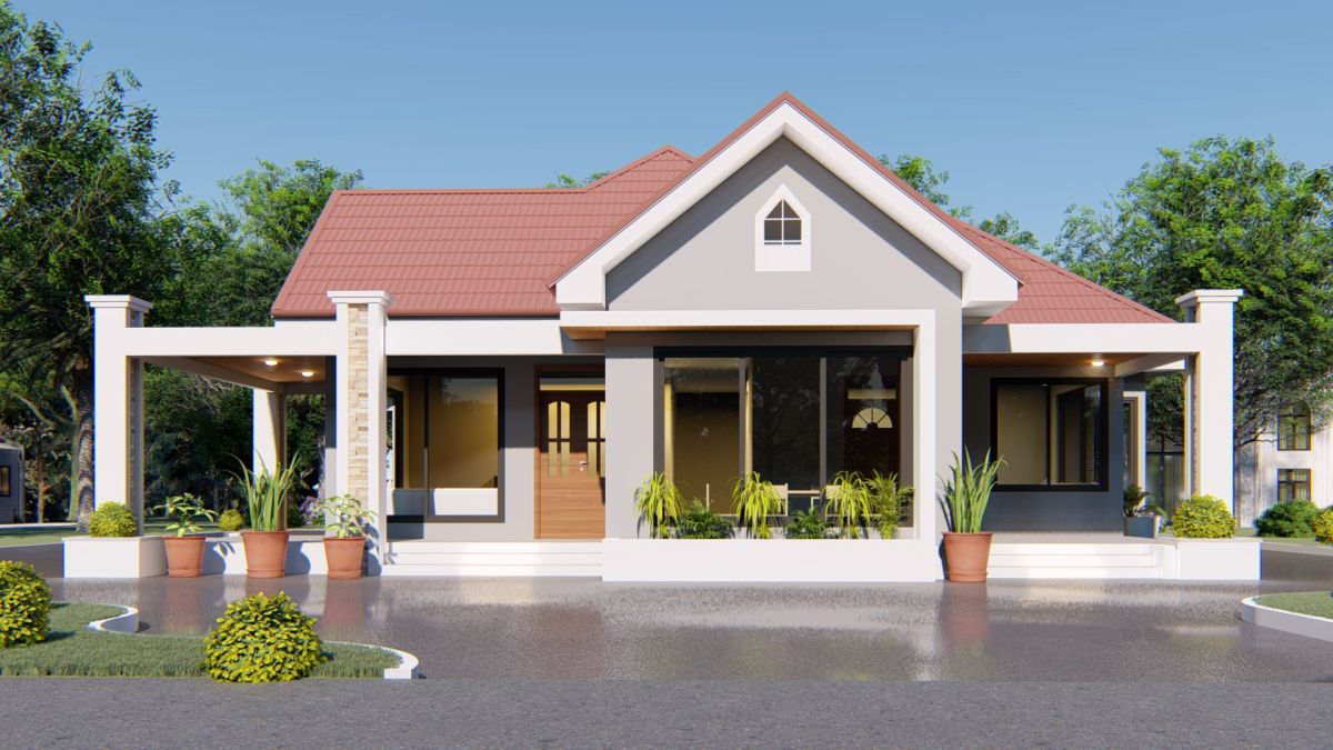 House Plan ID-16635 , 4 bedrooms , 2448+4923 bricks and 189 corrugates