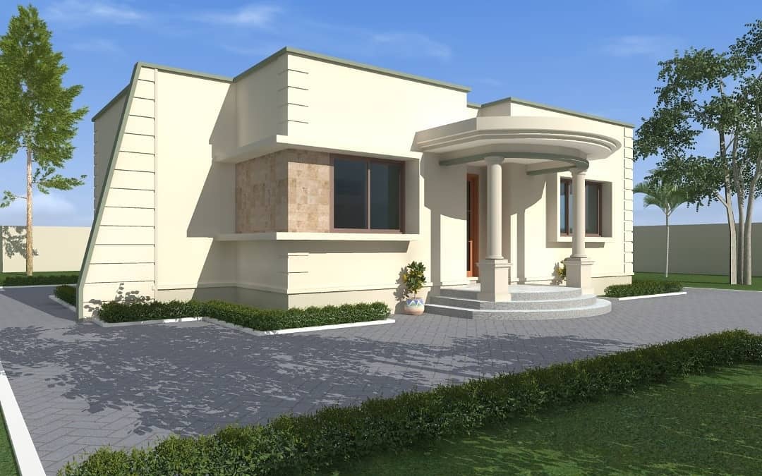 House Plan ID-16975 , 2 bedrooms , 1006+2713 bricks and 46 corrugates