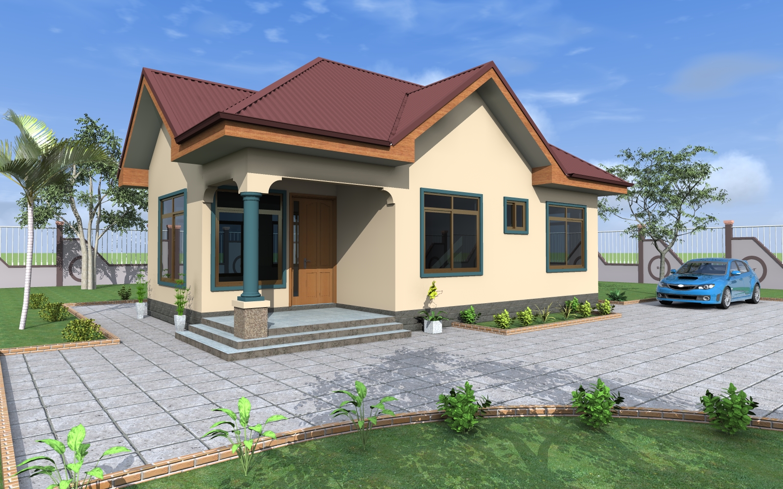 House Plan ID-17004 , 3 bedrooms , 846+1705 bricks and 65 corrugates
