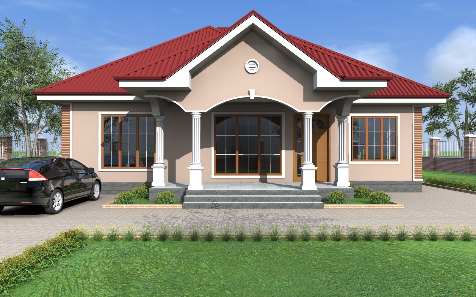 House Plan ID-17018 , 4 bedrooms , 1816+3652 bricks and 140 corrugates