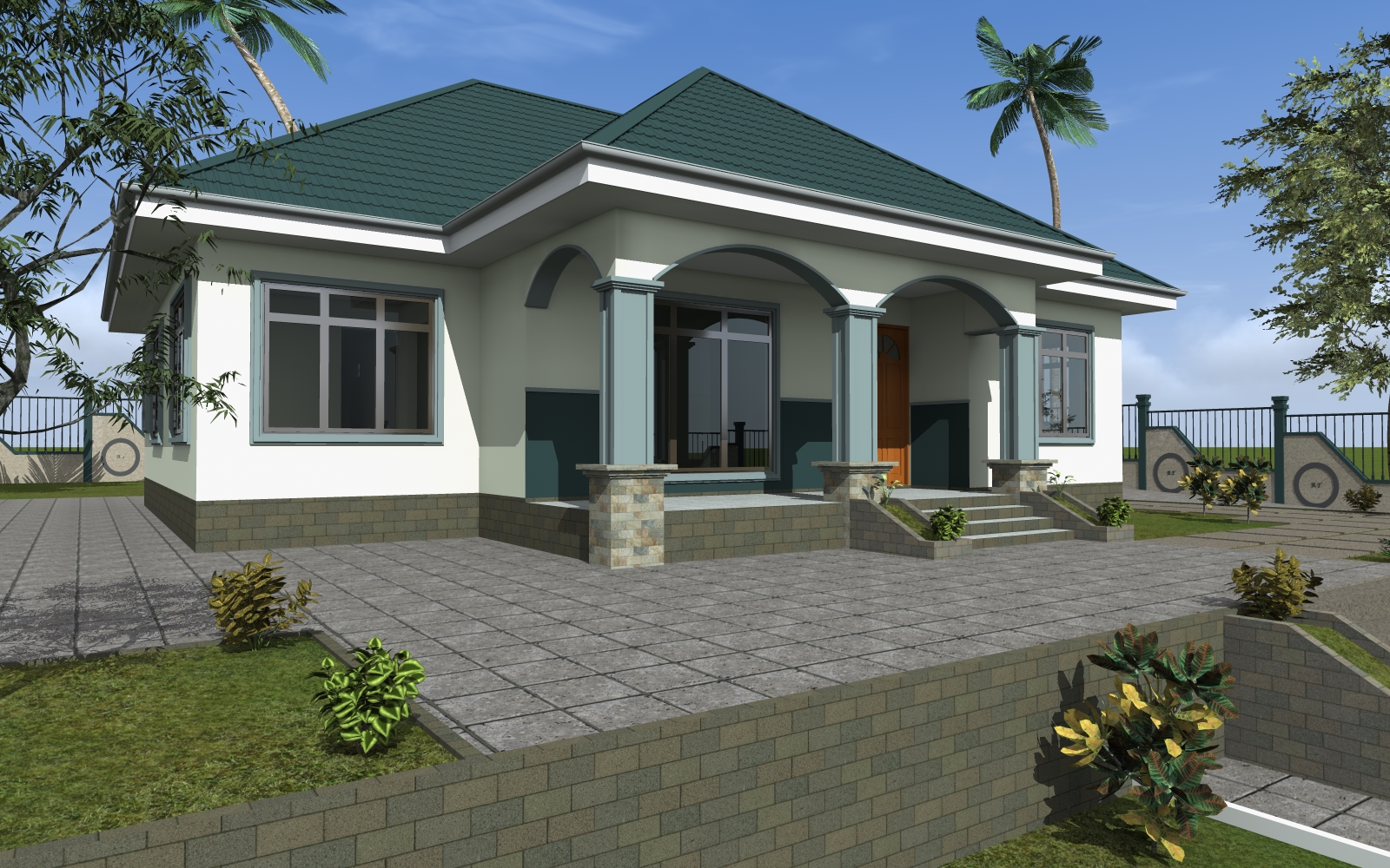 House Plan ID-17121 , 3 bedrooms , 1575+3168 bricks and 122 corrugates