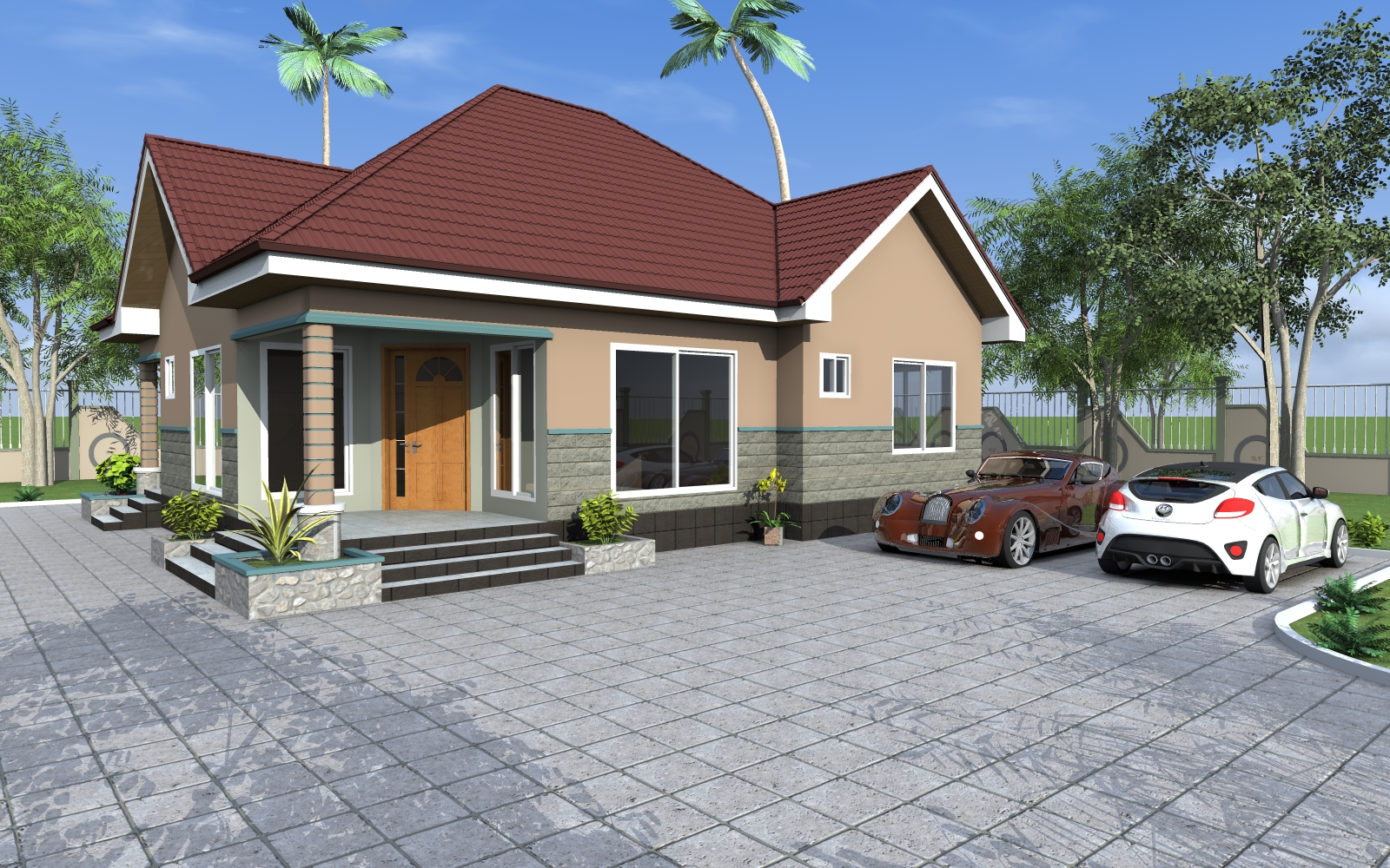 House Plan ID-17111 , 3 bedrooms , 1255+2524 bricks and 97 corrugates