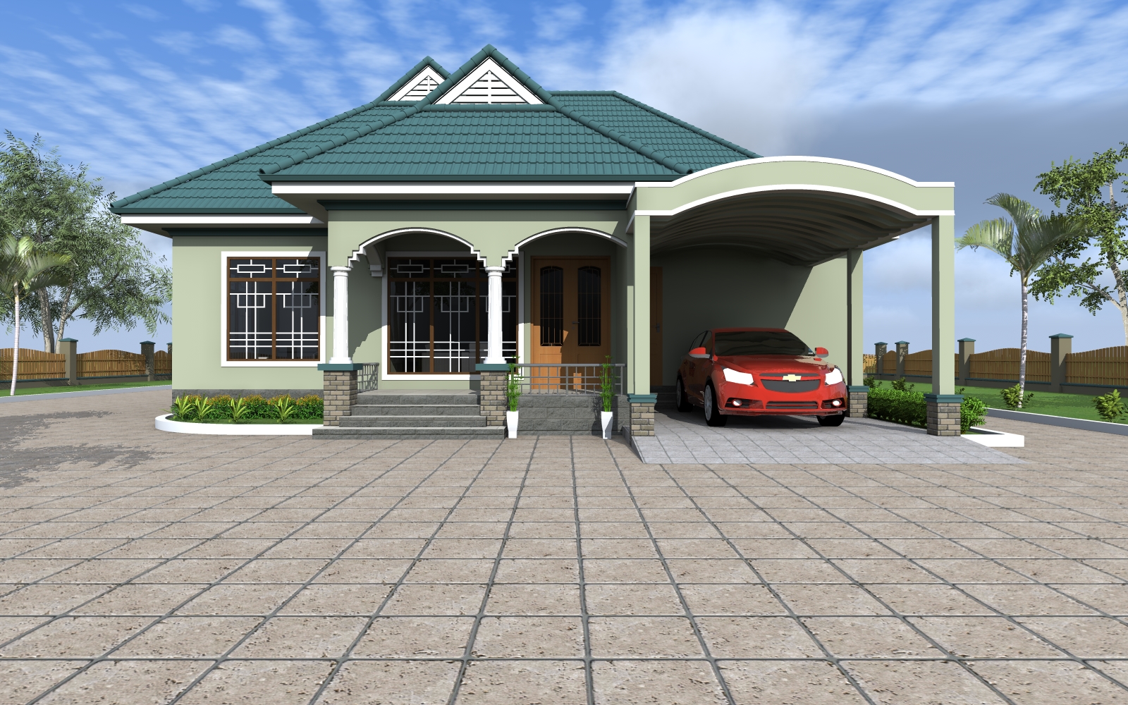 House Plan ID-17063 , 3 bedrooms , 1655+2905 bricks and 112 corrugates