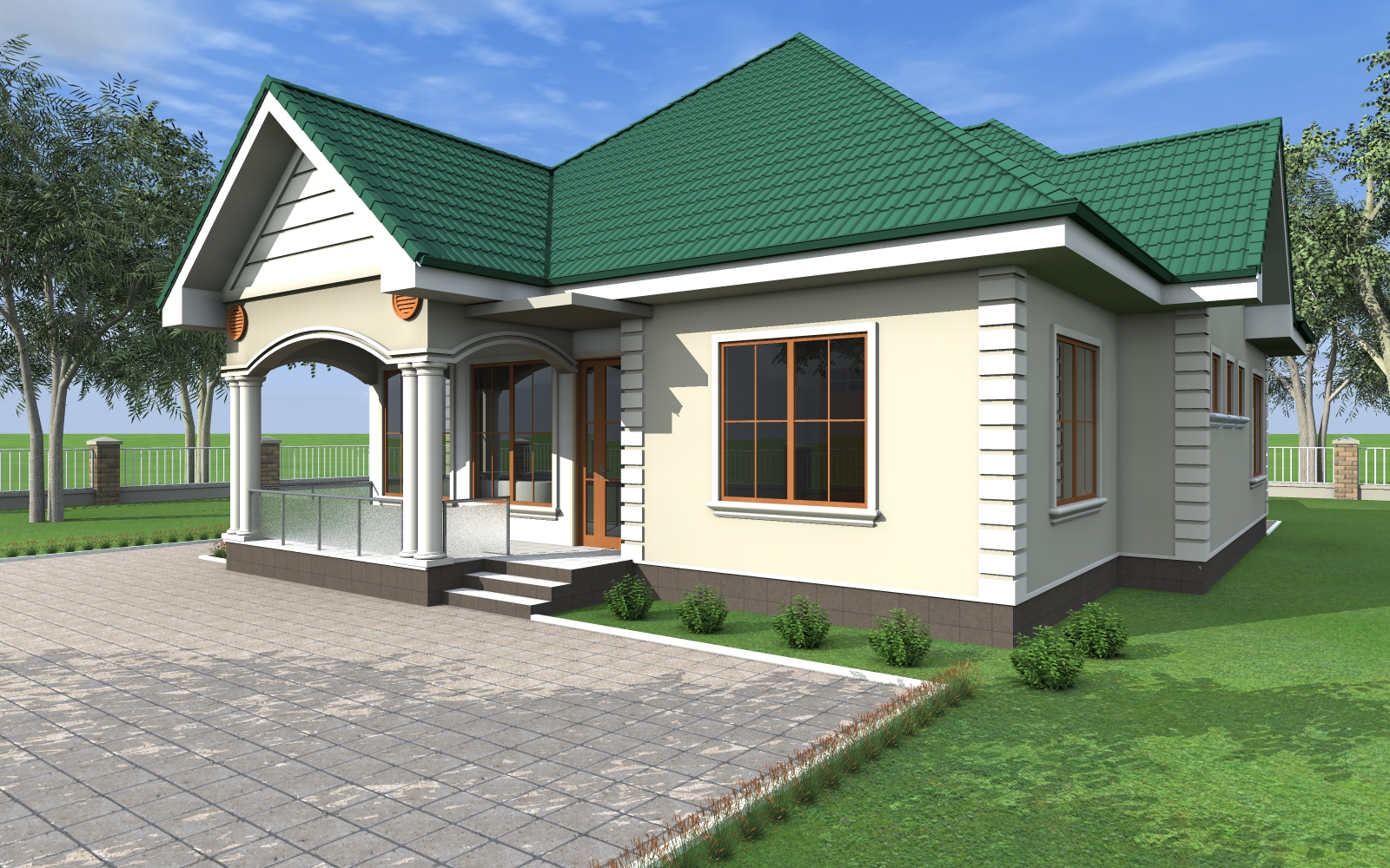 House Plan ID-17138 , 3 bedrooms , 1397+2810 bricks and 108 corrugates