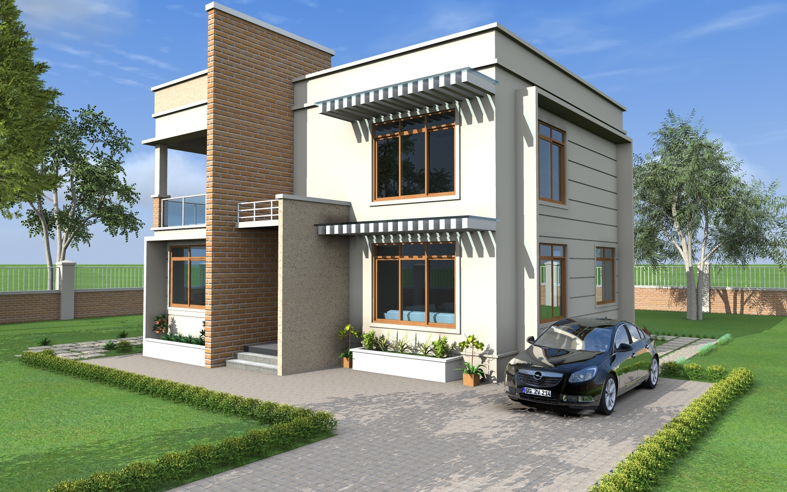 House Plan ID-17621 , 3 bedrooms , 1416+6646 bricks and 46 corrugates