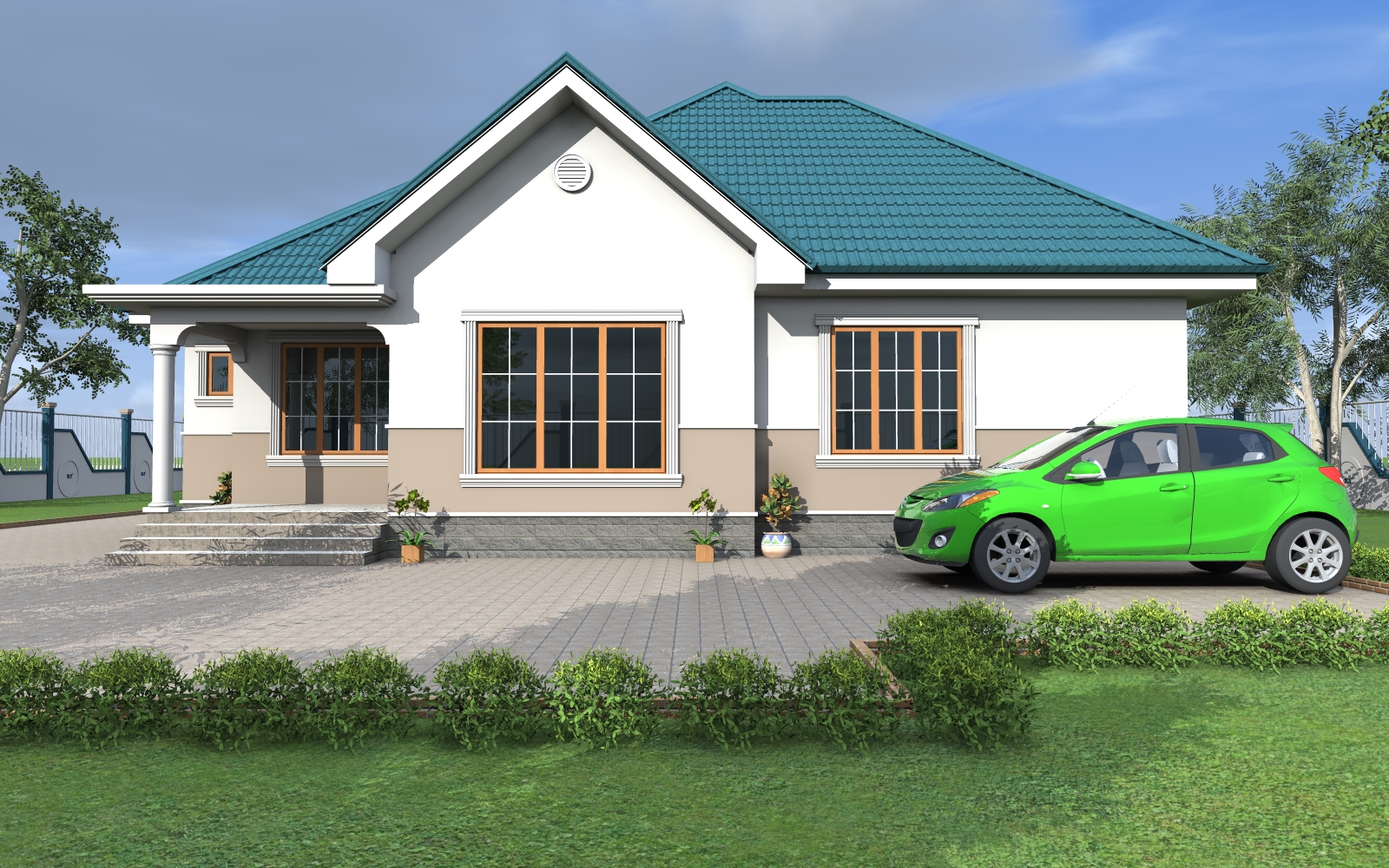House Plan ID-16993 , 4 bedrooms , 1504+3025 bricks and 116 corrugates