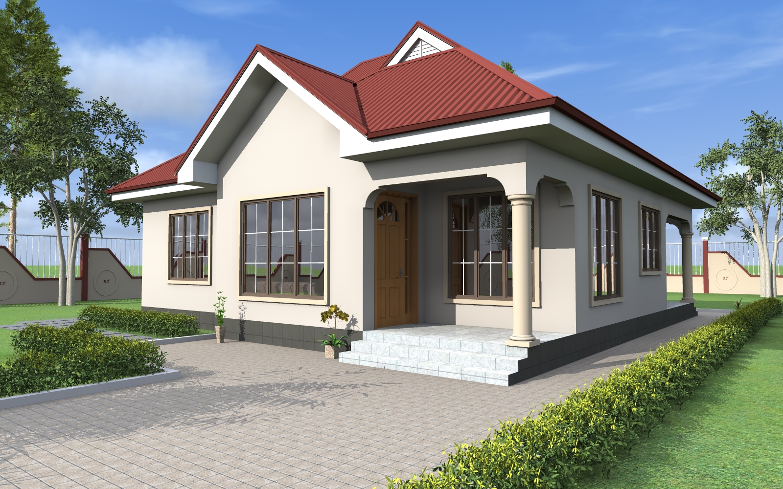 House Plan ID-16988 , 3 bedrooms , 1282+2578 bricks and 99 corrugates
