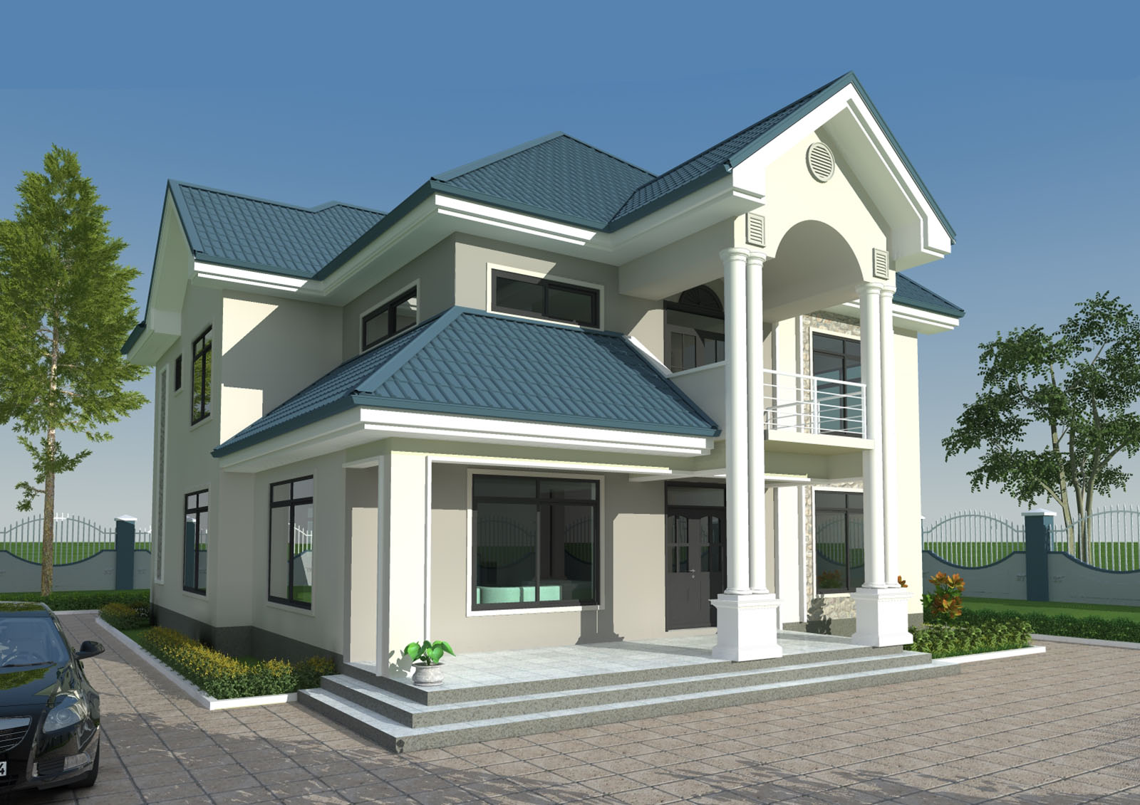 House Plan ID-17580 , 4 bedrooms , 2212+8586 bricks and 121 corrugates
