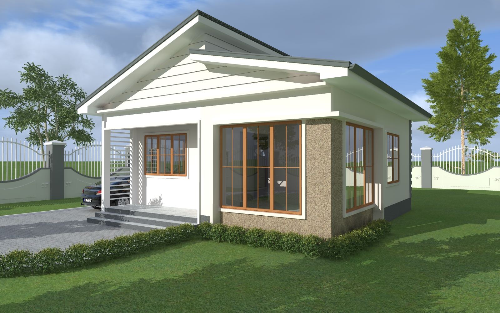 House Plan ID-17614 , 2 bedrooms , 681+1369 bricks and 53 corrugates
