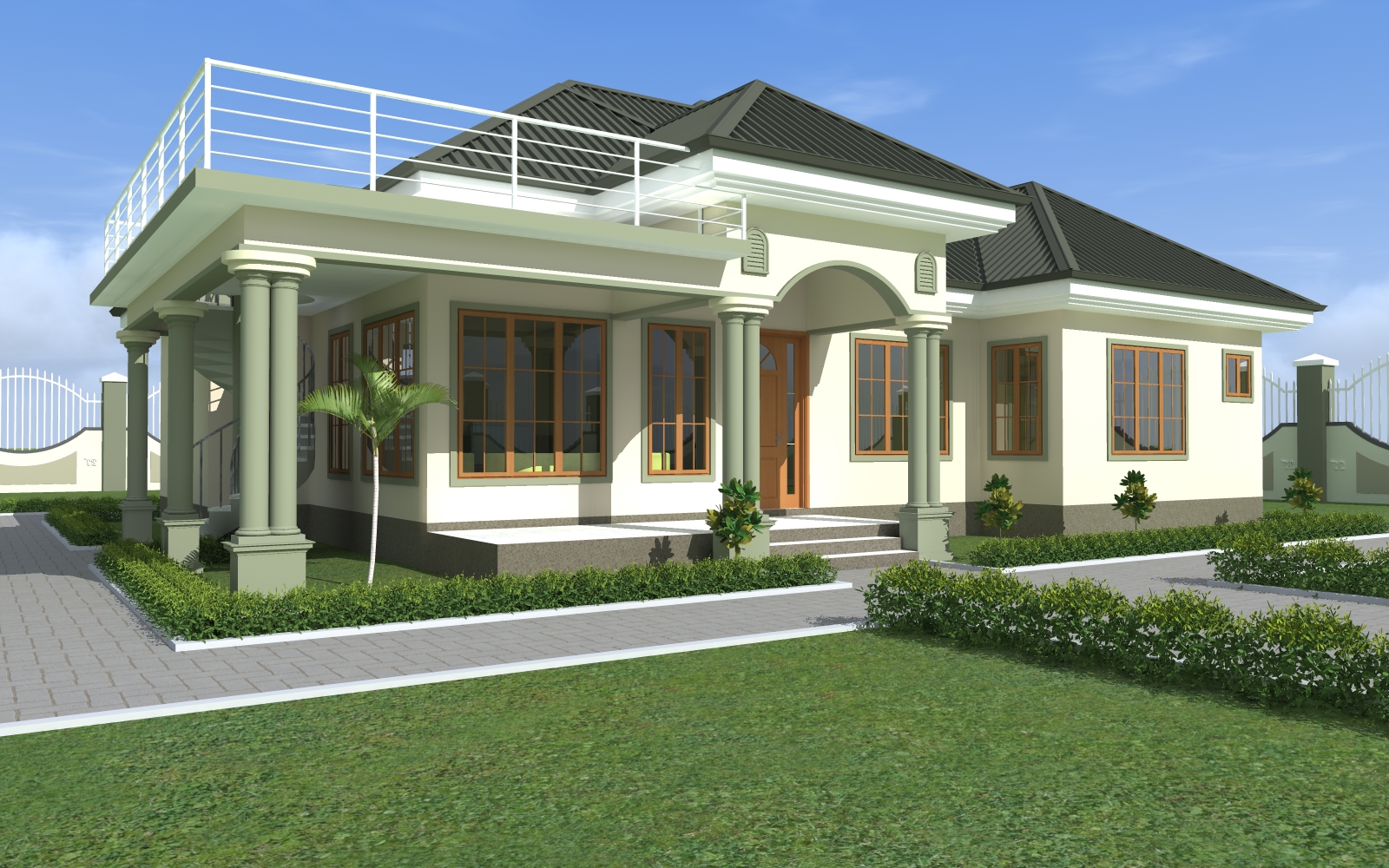 House Plan ID-17573 , 4 bedrooms , 1985+3656 bricks and 153 corrugates
