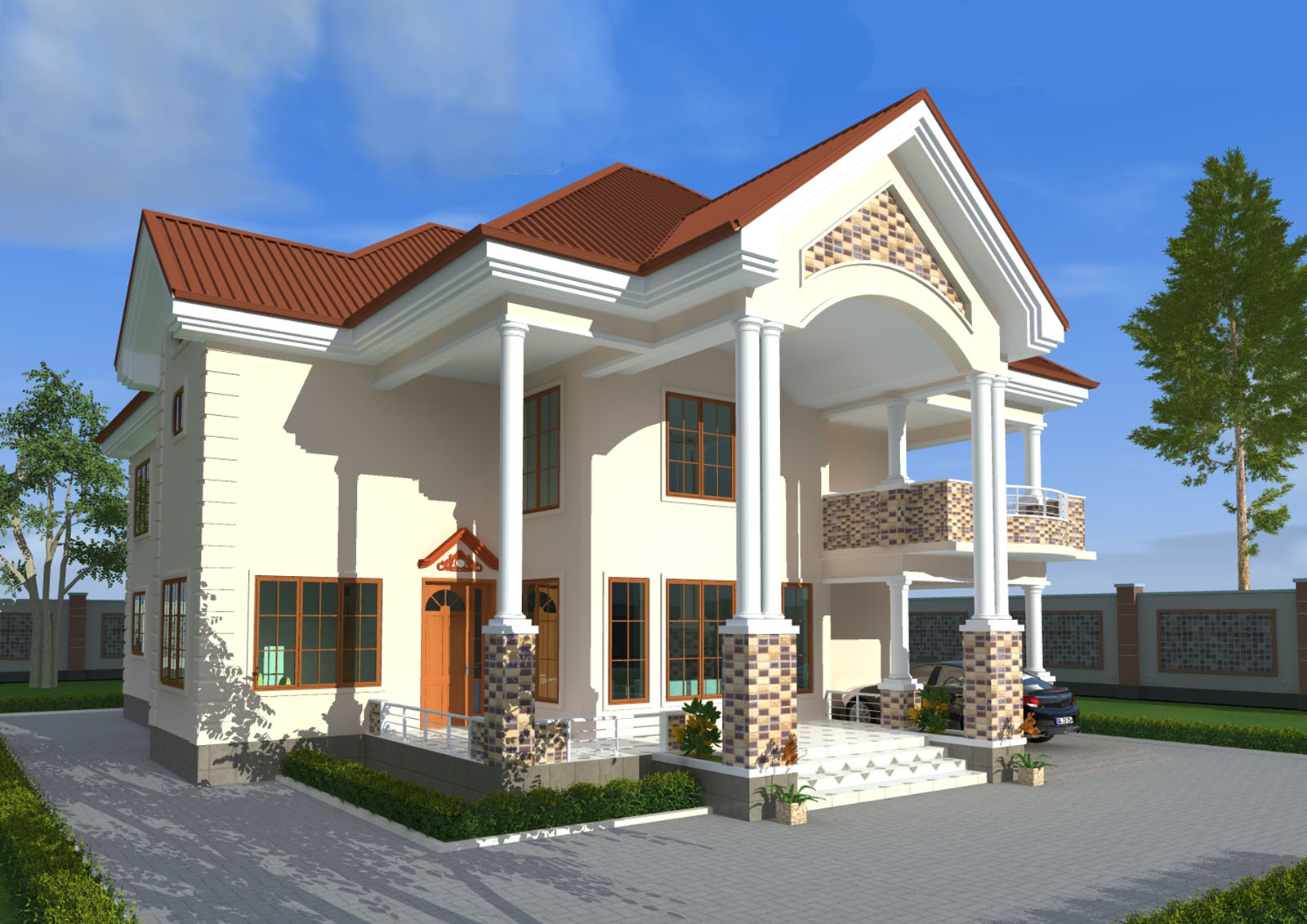House Plan ID-17562 , 4 bedrooms , 2715+10625 bricks and 149 corrugates