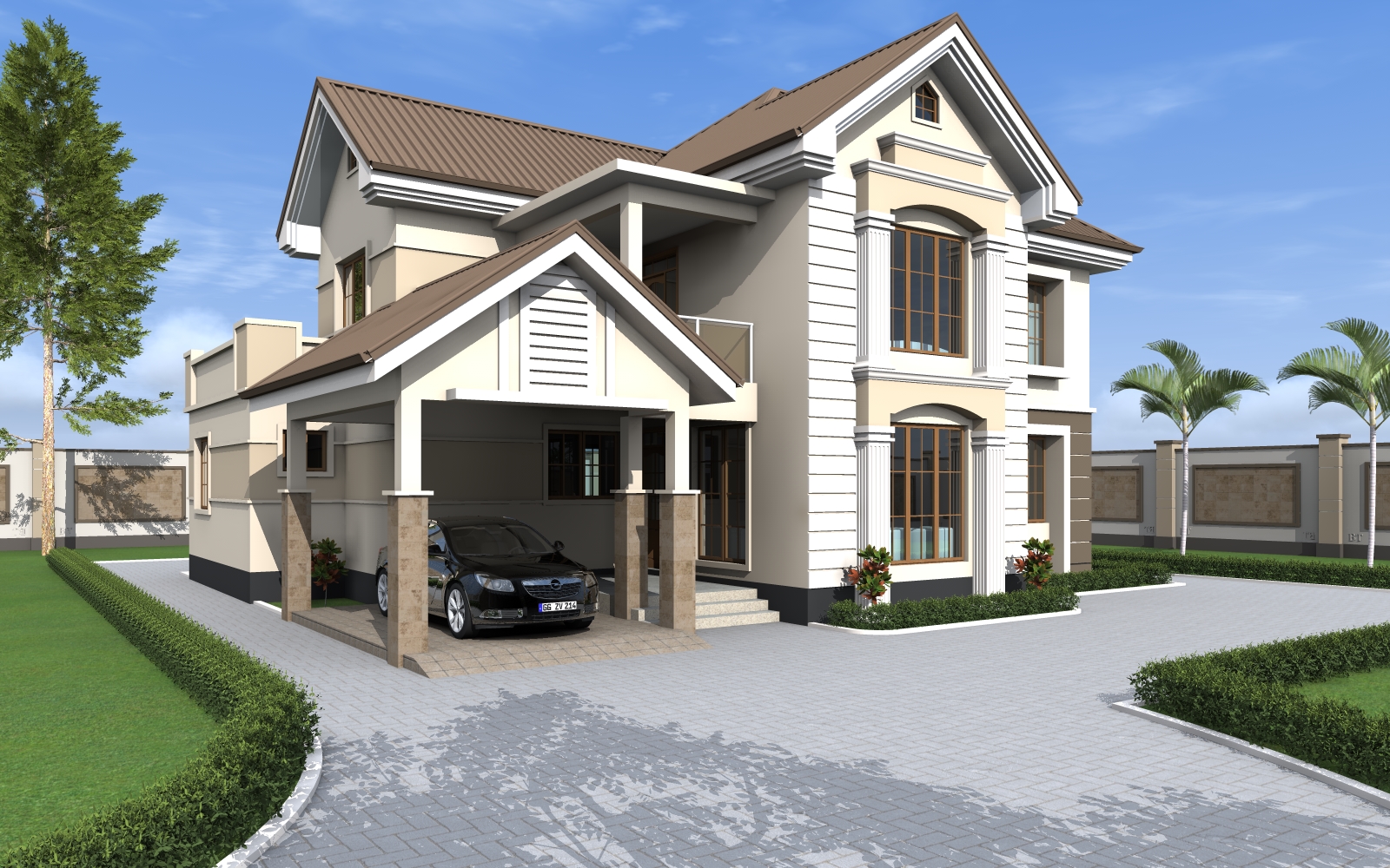 House Plan ID-17544 , 4 bedrooms , 2451+9278 bricks and 120 corrugates