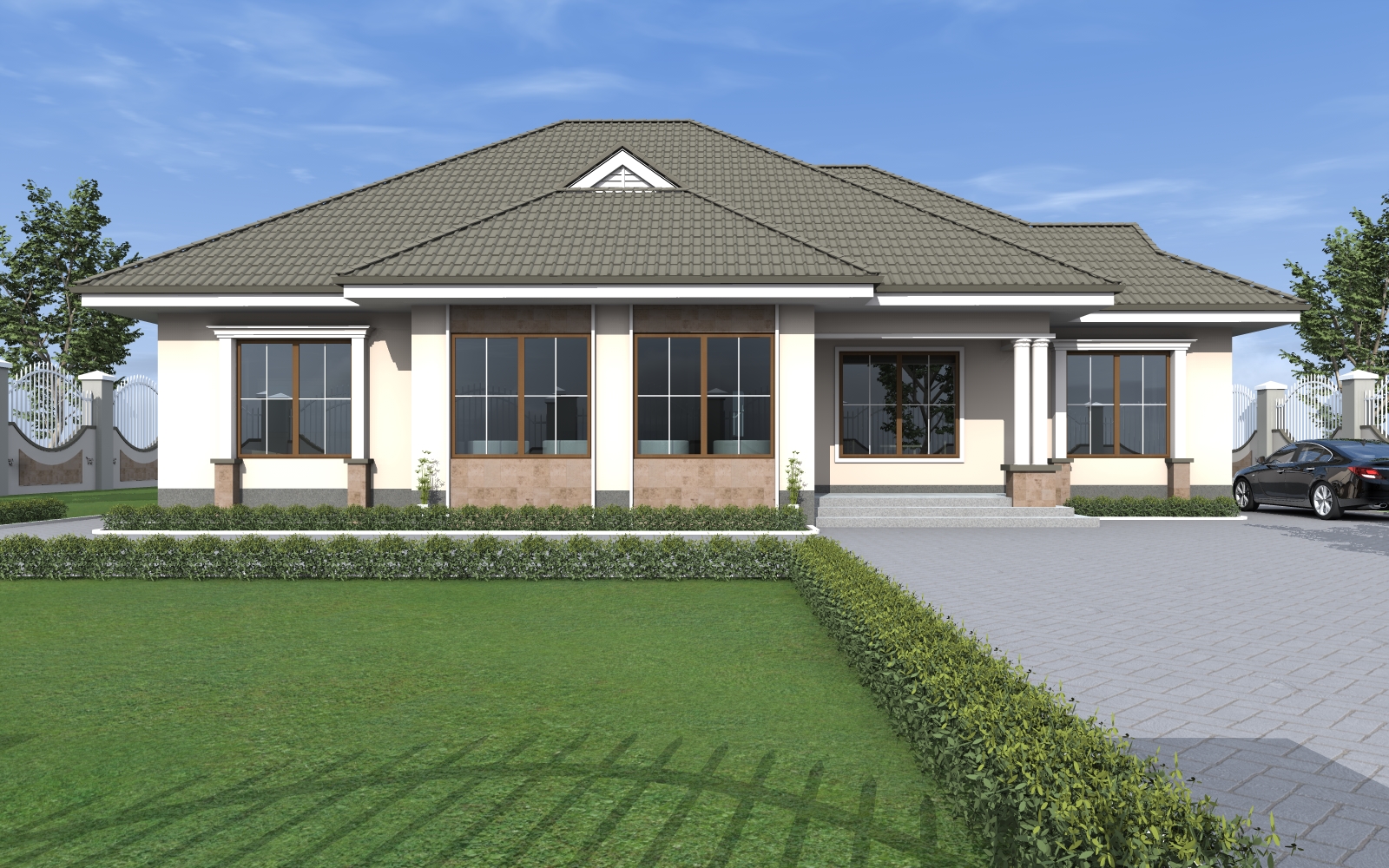 House Plan ID-17536 , 4 bedrooms , 4153+2065 bricks and 160 corrugates