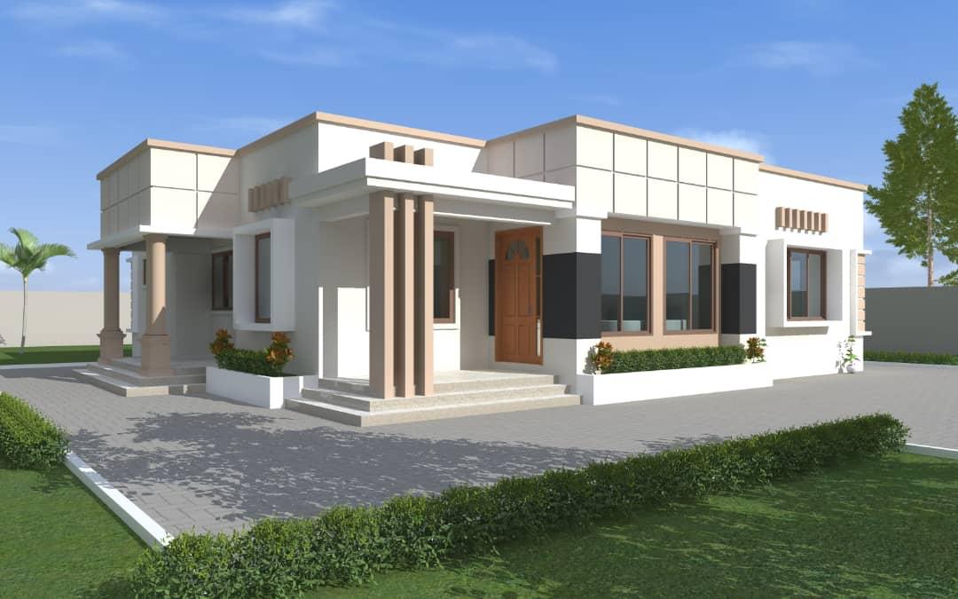 House Plan ID-16960 , 3 bedrooms , 1869+5040 bricks and 86 corrugates