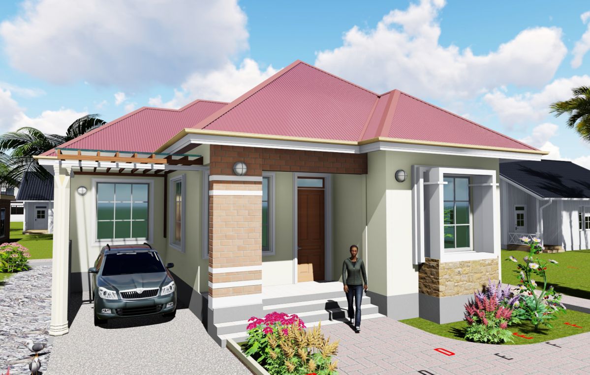 House Plan ID-16678 , 3 bedrooms , 1100+3200 bricks and 135 corrugates