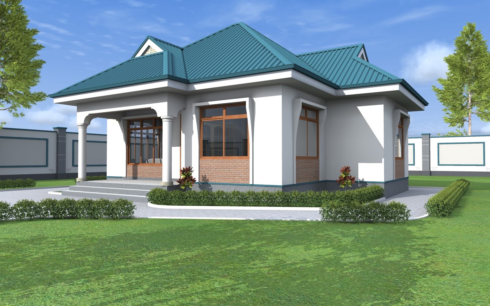 House Plan ID-17198 , 2 bedrooms , 935+1880 bricks and 72 corrugates