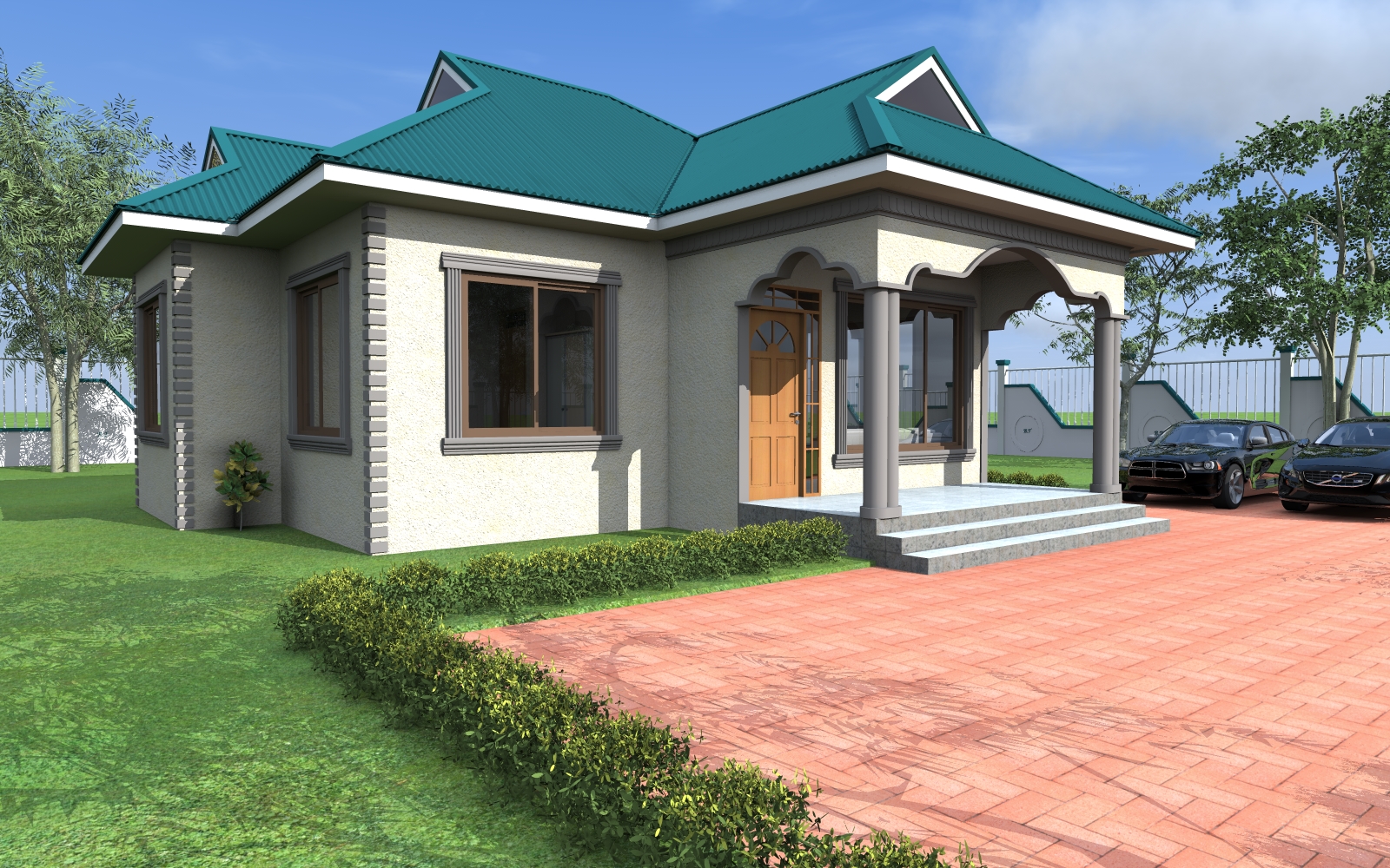 House Plan ID-17013 , 2 bedrooms , 792+1593 bricks and 61 corrugates