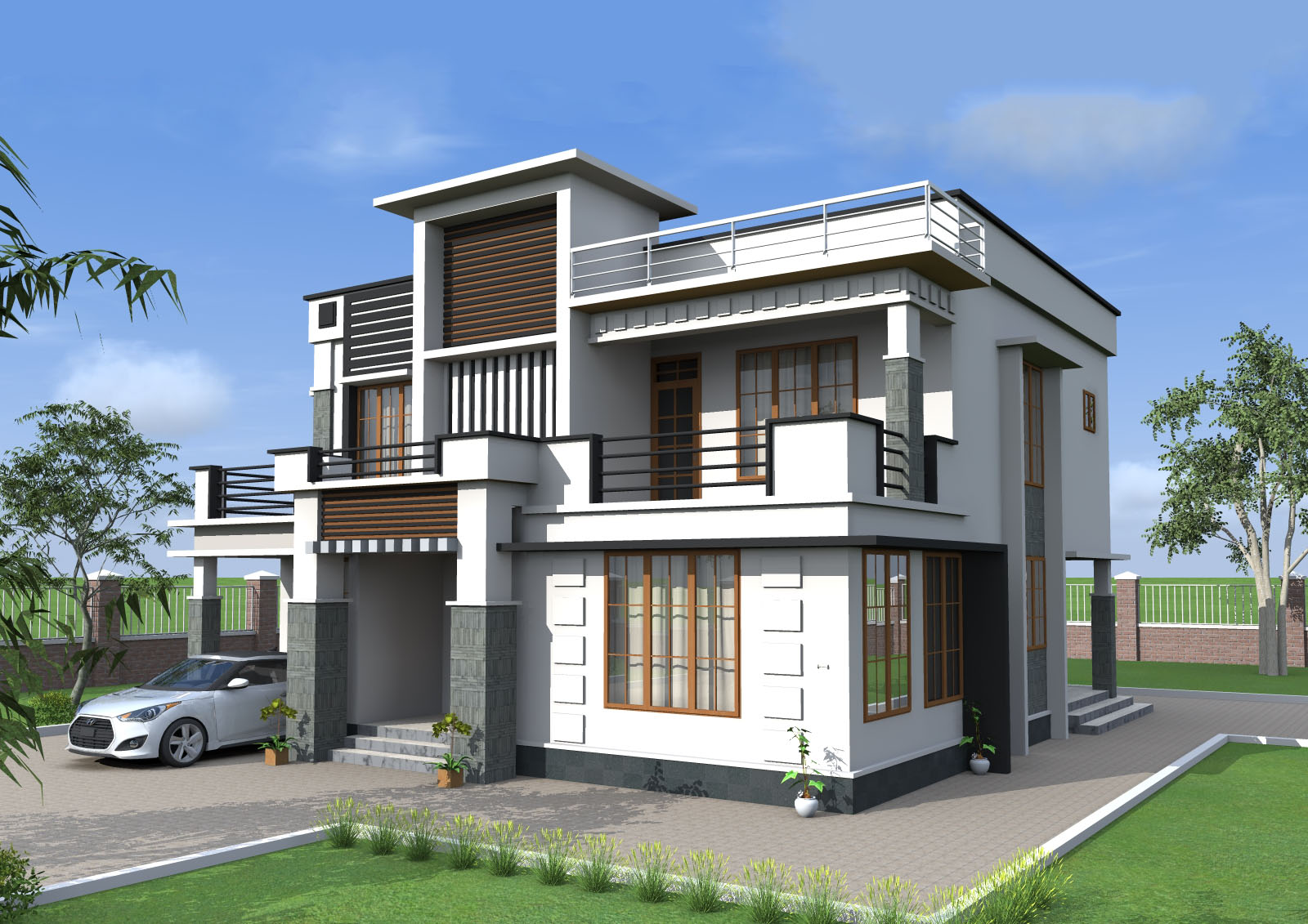 House Plan ID-17704 , 4 bedrooms , 2383+7605 bricks and 60 corrugates