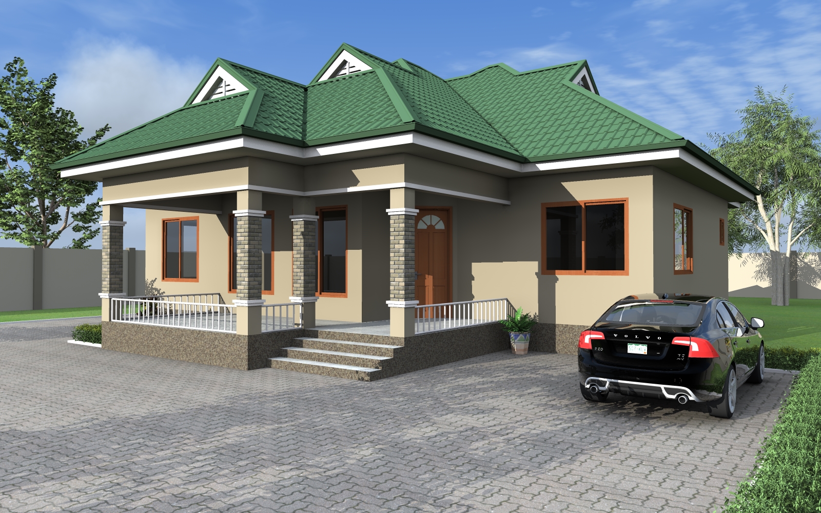 House Plan ID-17688 , 4 bedrooms , 1691+3401 bricks and 131 corrugates