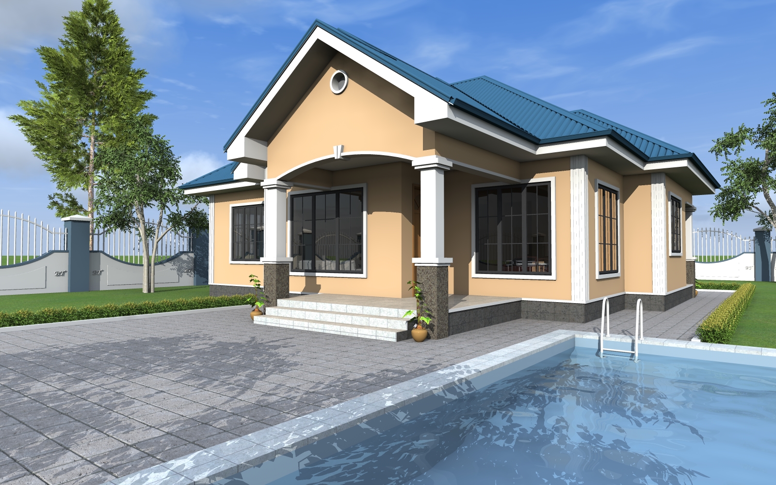 House Plan ID-17695 , 3 bedrooms , 1175+2363 bricks and 91 corrugates