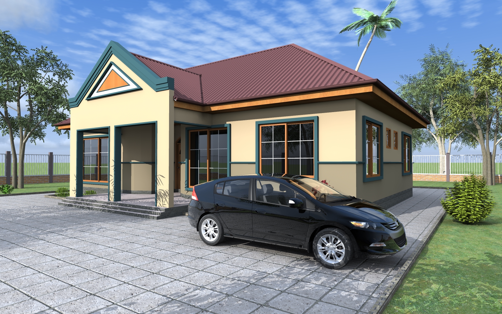 House Plan ID-17754 , 3 bedrooms , 1363+2741 bricks and 105 corrugates