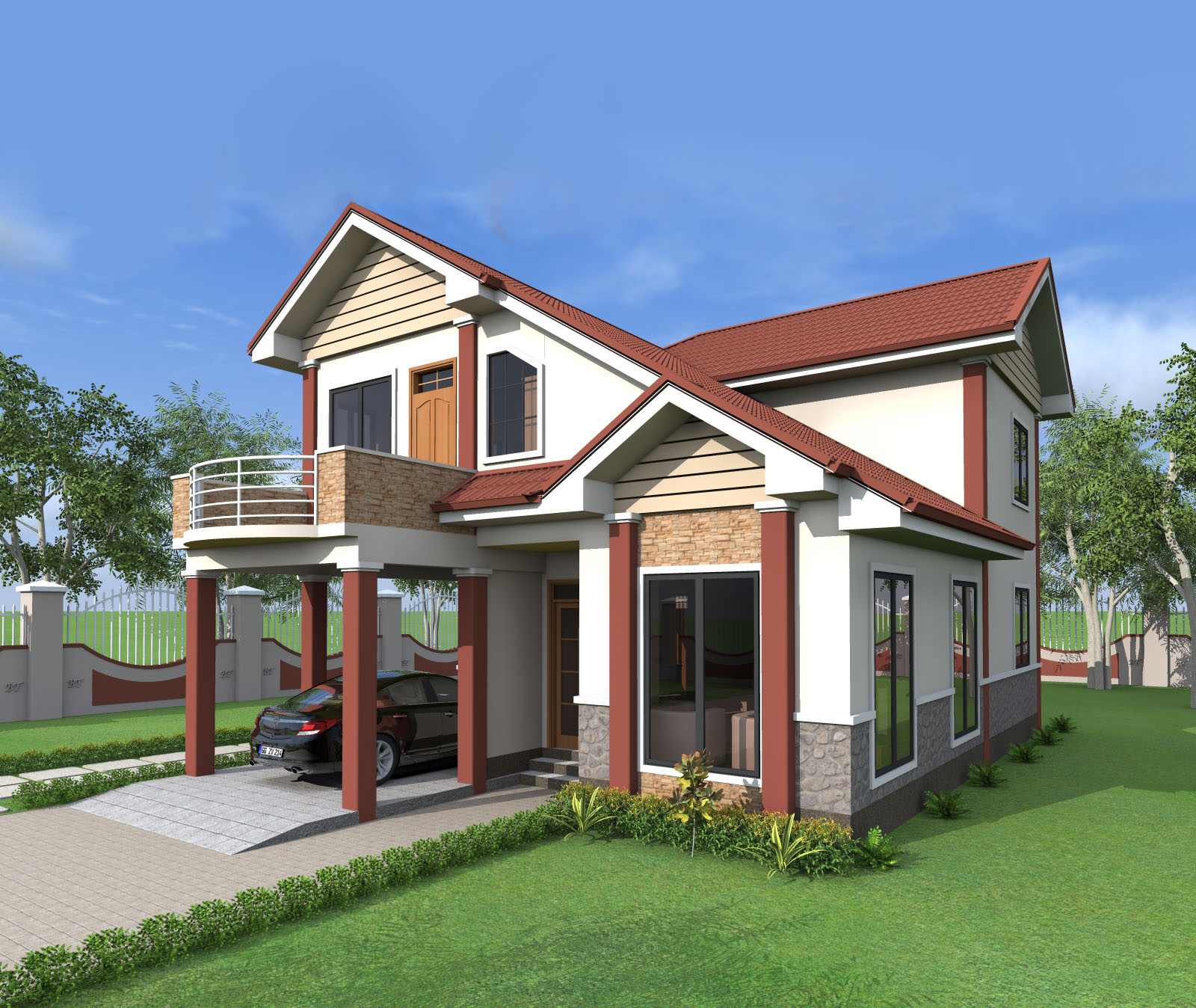 House Plan ID-18207 , 4 bedrooms , 1648+5208 bricks and 74 corrugates
