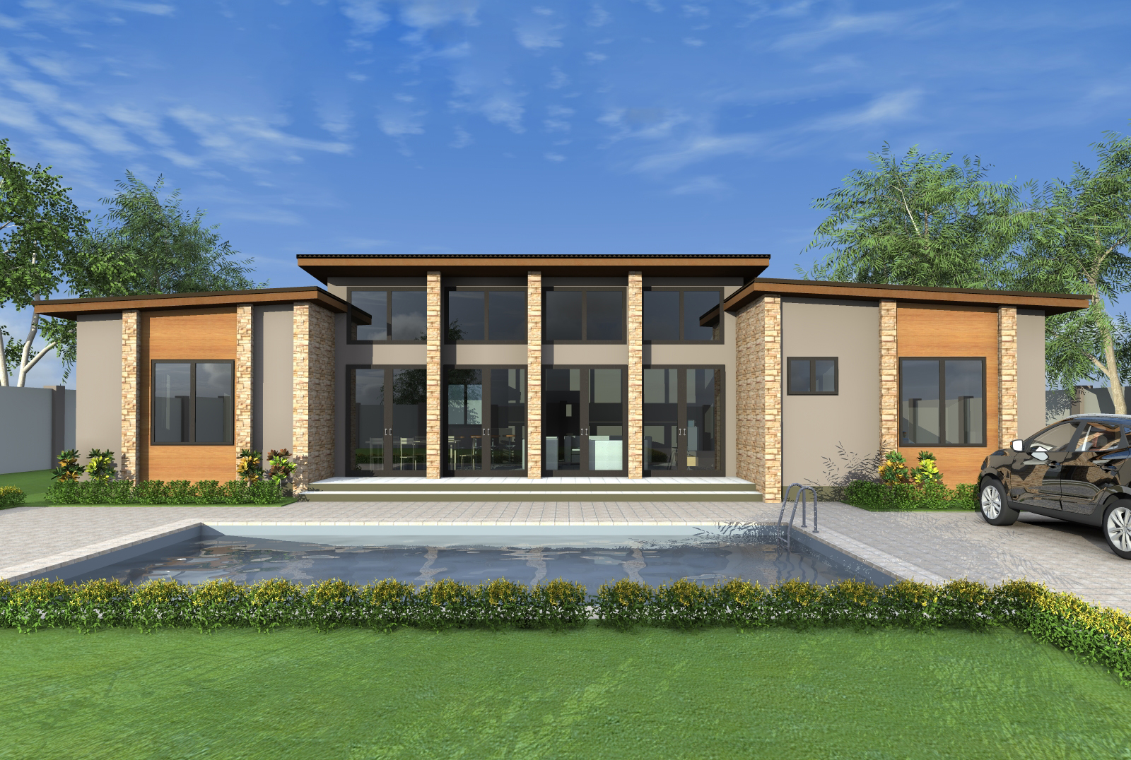 House Plan ID-18150 , 4 bedrooms , 1849+3920 bricks and 140 corrugates