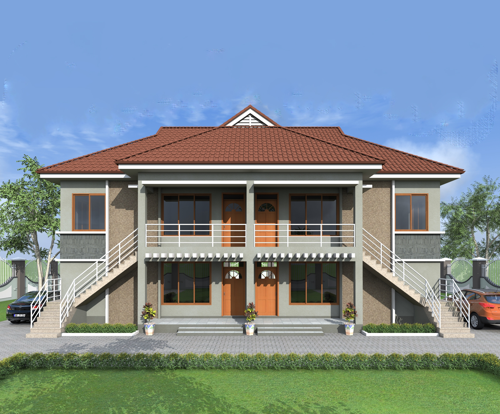 House Plan ID-18140 , 2 bedrooms , 2726+9487 bricks and 123 corrugates