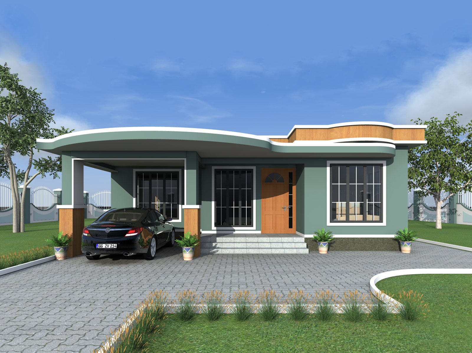 House Plan ID-18128 , 2 bedrooms , 935+2520 bricks and 43 corrugates