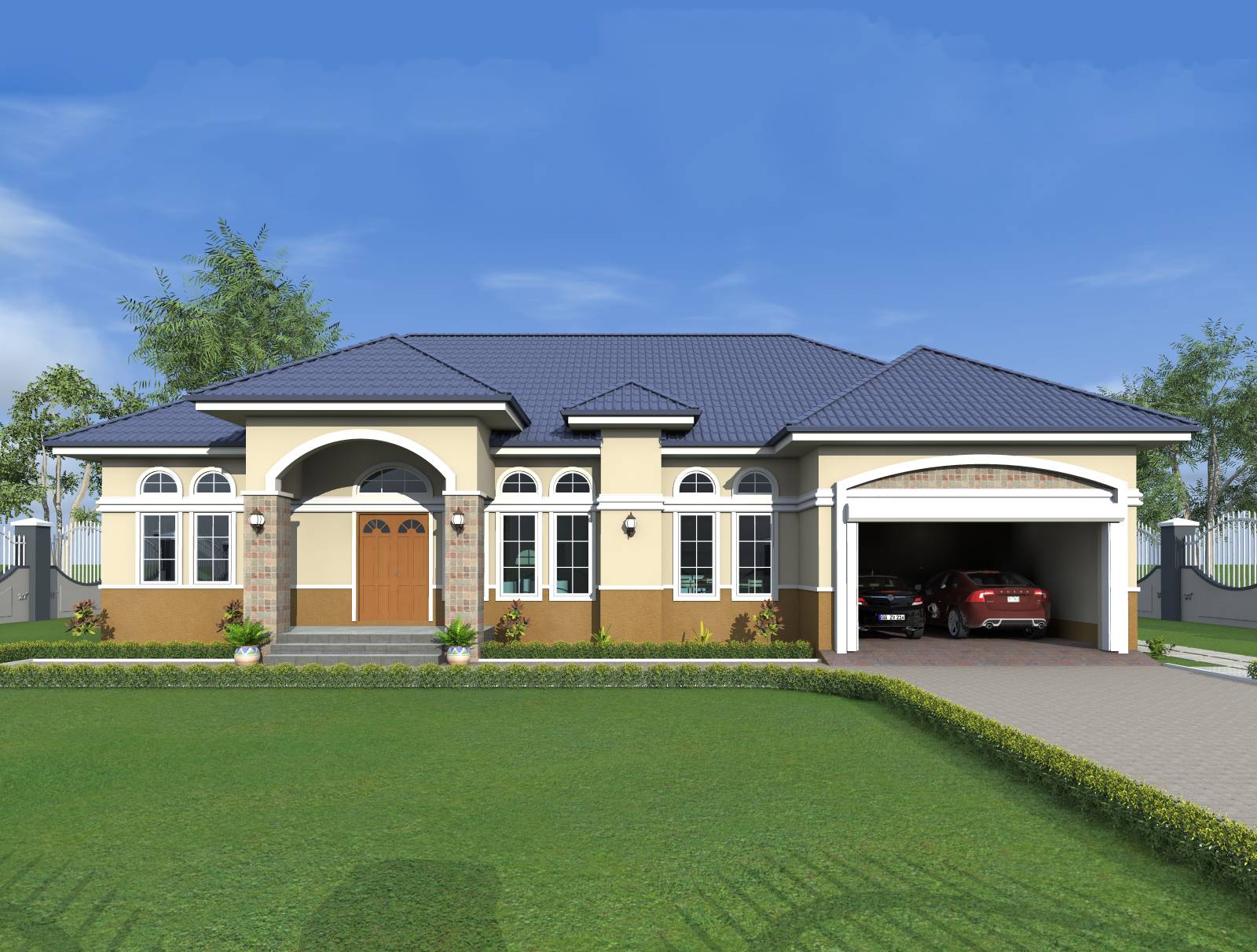 House Plan ID-18157 , 4 bedrooms , 2359+4818 bricks and 182 corrugates