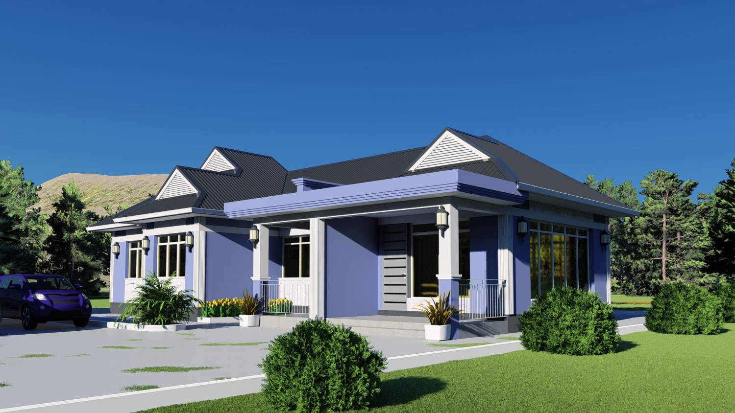 House Plan ID-13047 , 4 bedrooms , 921+2112 bricks and 94 corrugates
