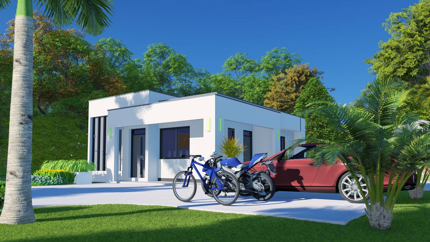 House Plan ID-10129 , 3 bedrooms , 890+2024 bricks and 33 corrugates