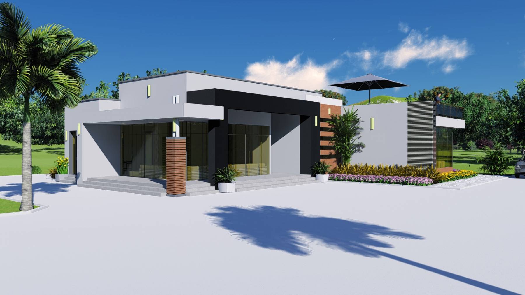 House Plan ID-19208 , 4 bedrooms , 2735+7375 bricks and 126 corrugates