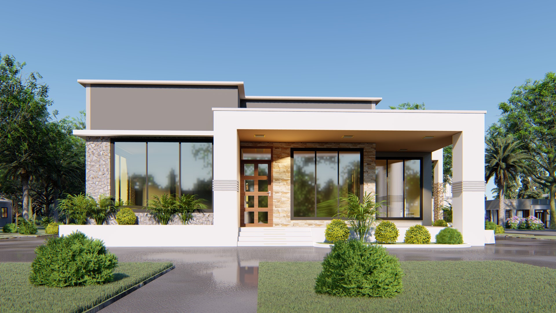 House Plan ID-19462 , 3 bedrooms , 1629+4392 bricks and 75 corrugates