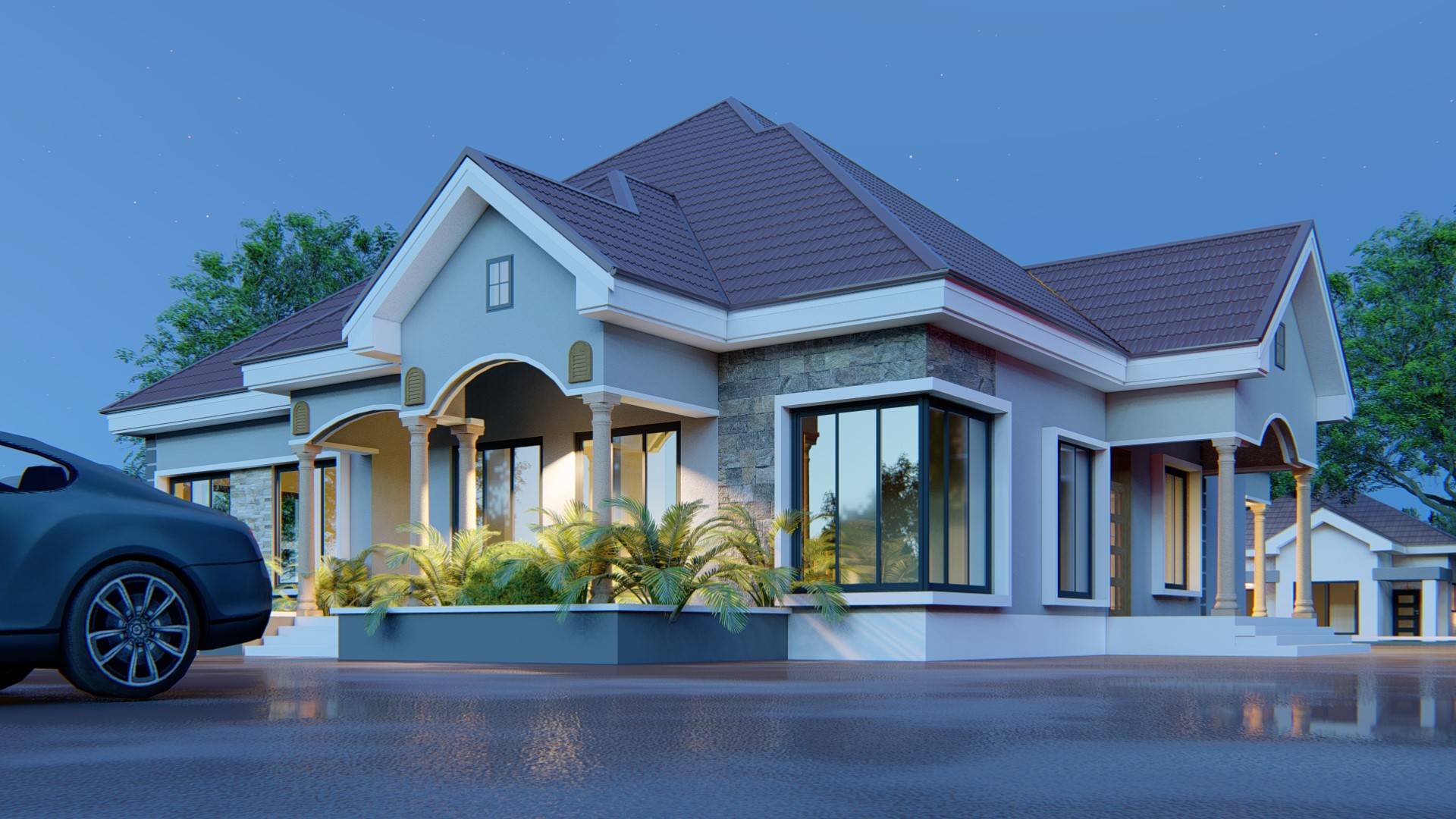 House Plan ID-19464 , 5 bedrooms , 2590+5209 bricks and 231 corrugates