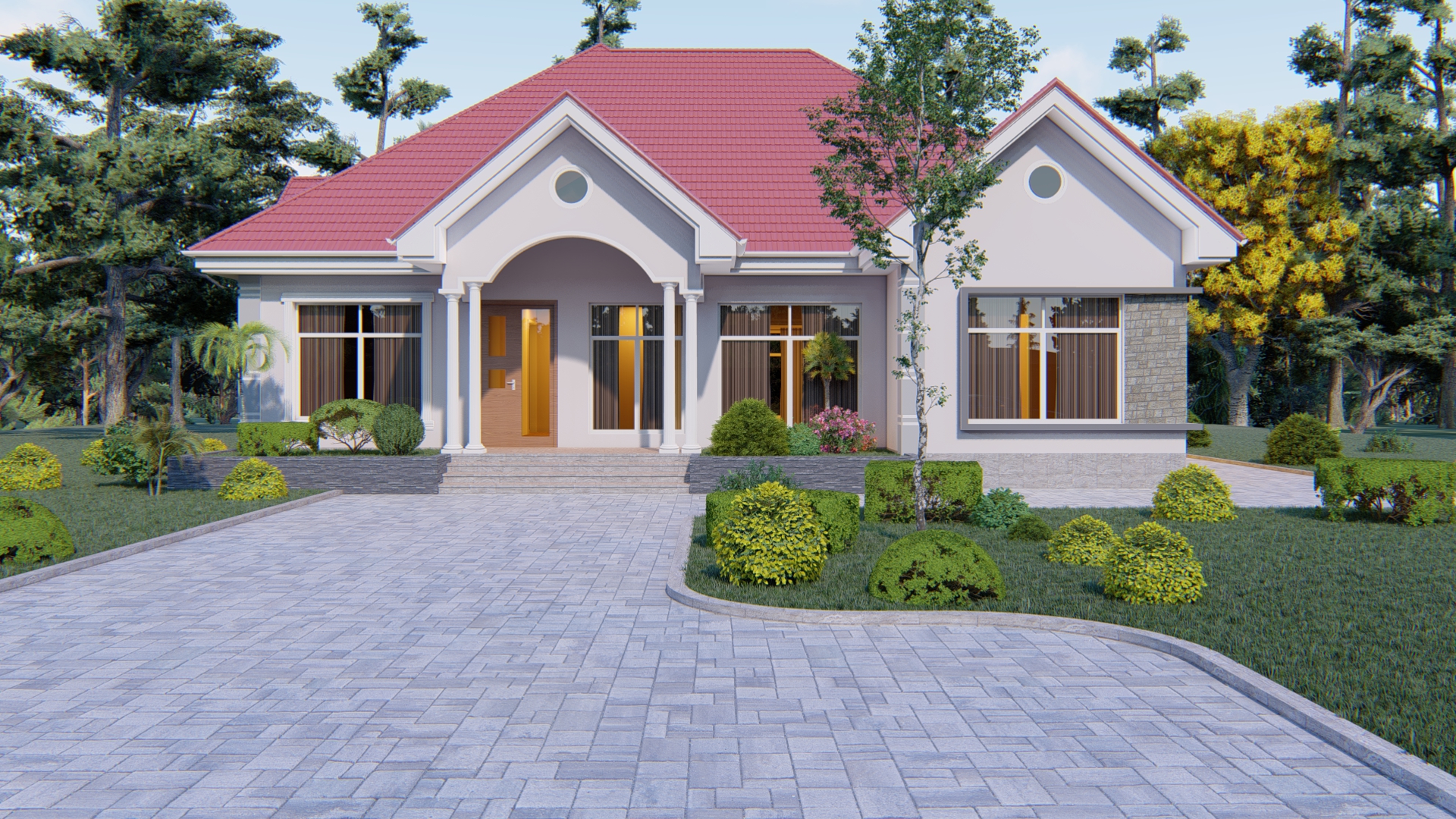 House Plan ID-20447 , 4 bedrooms , 2274+4573 bricks and 176 corrugates