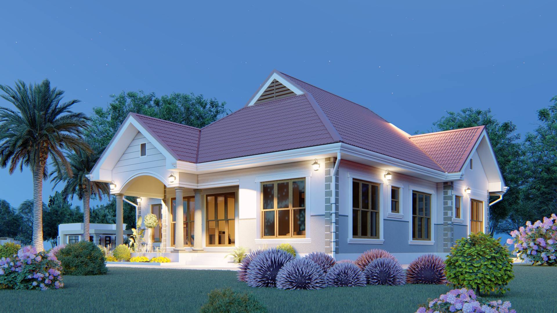House Plan ID-21771 , 4 bedrooms , 1825+3670 bricks and 141 corrugates