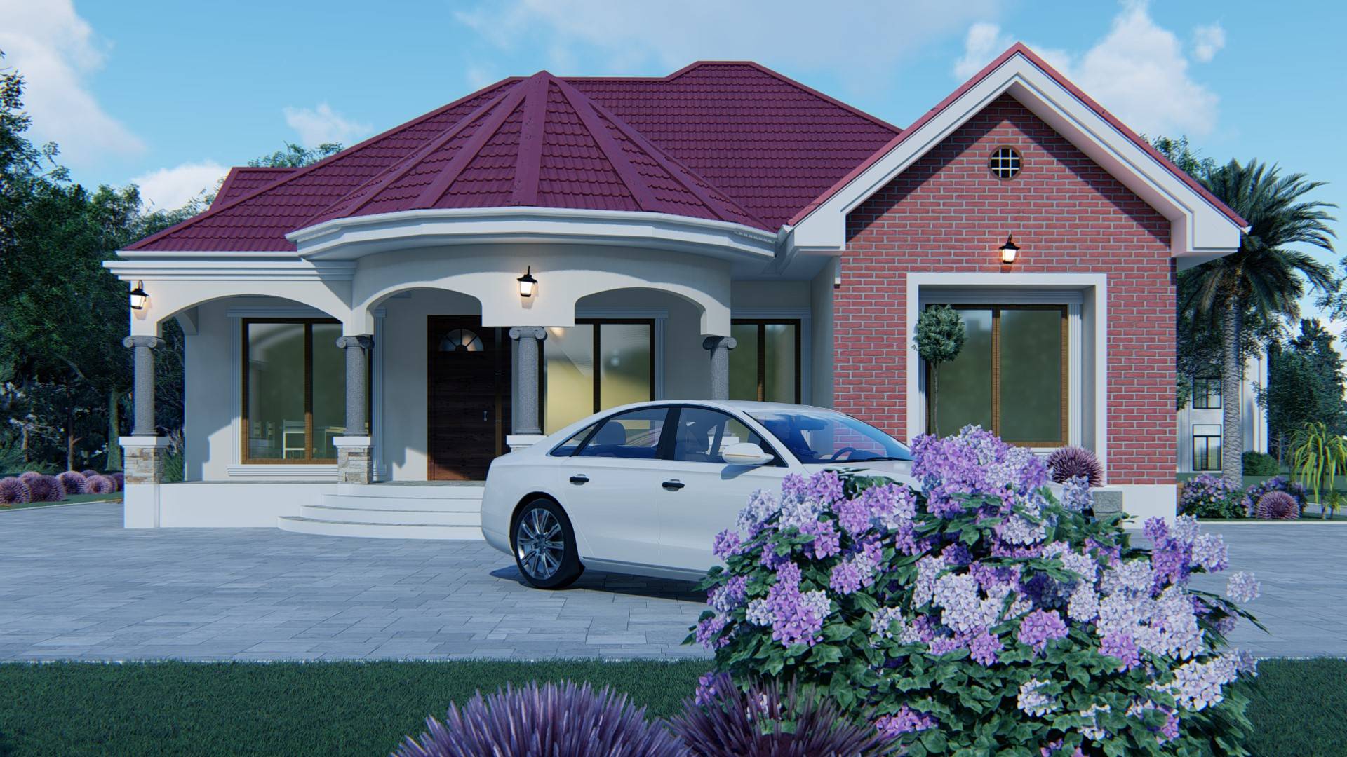 House Plan ID-21763 , 4 bedrooms , 2065+4153 bricks and 160 corrugates