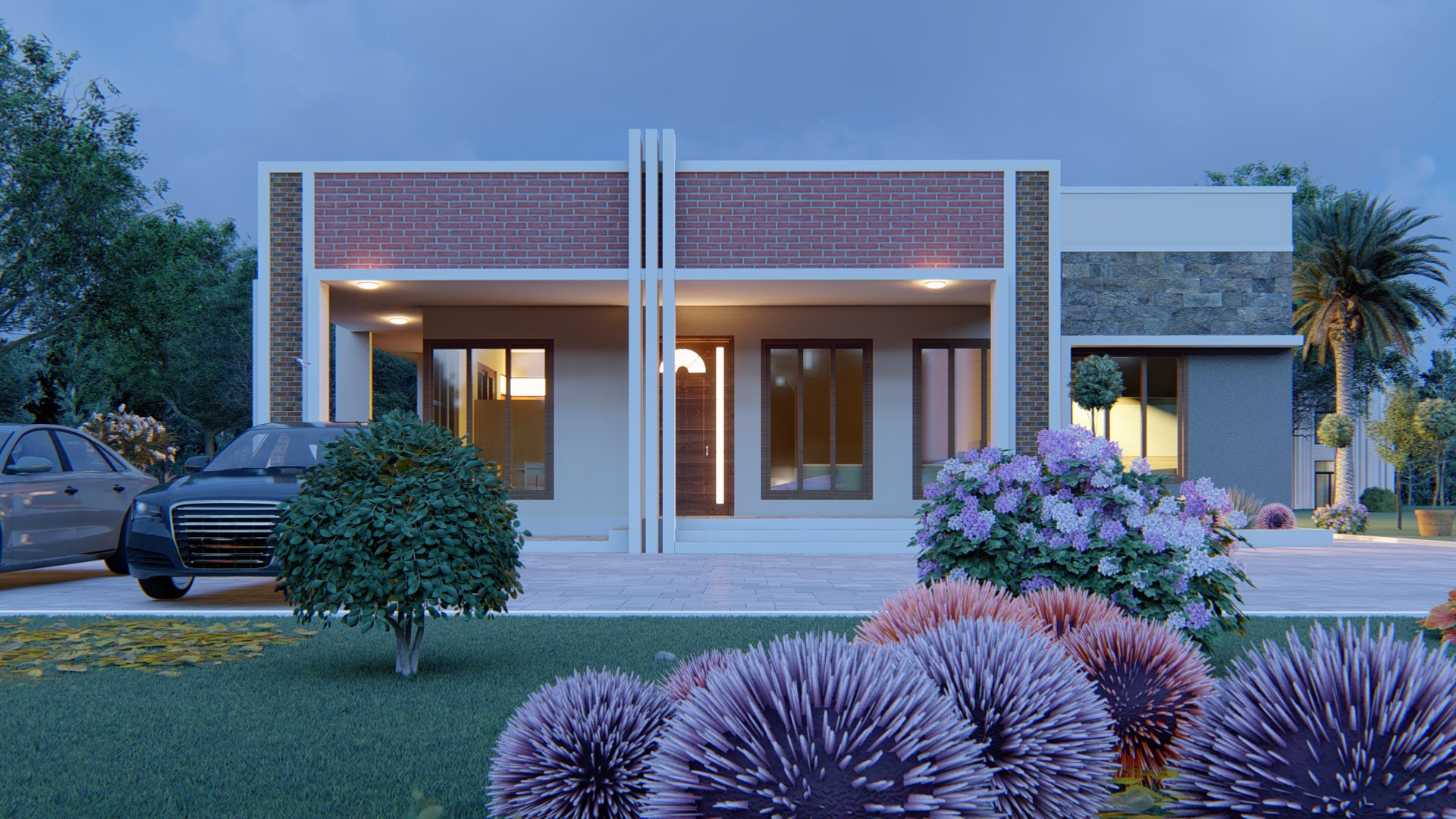 House Plan ID-21735 , 3 bedrooms , 2038+5496 bricks and 94 corrugates