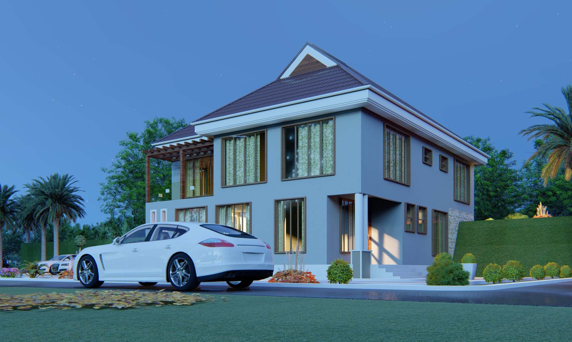 House Plan ID-21652 , 4 bedrooms , 2146+6520 bricks and 124 corrugates