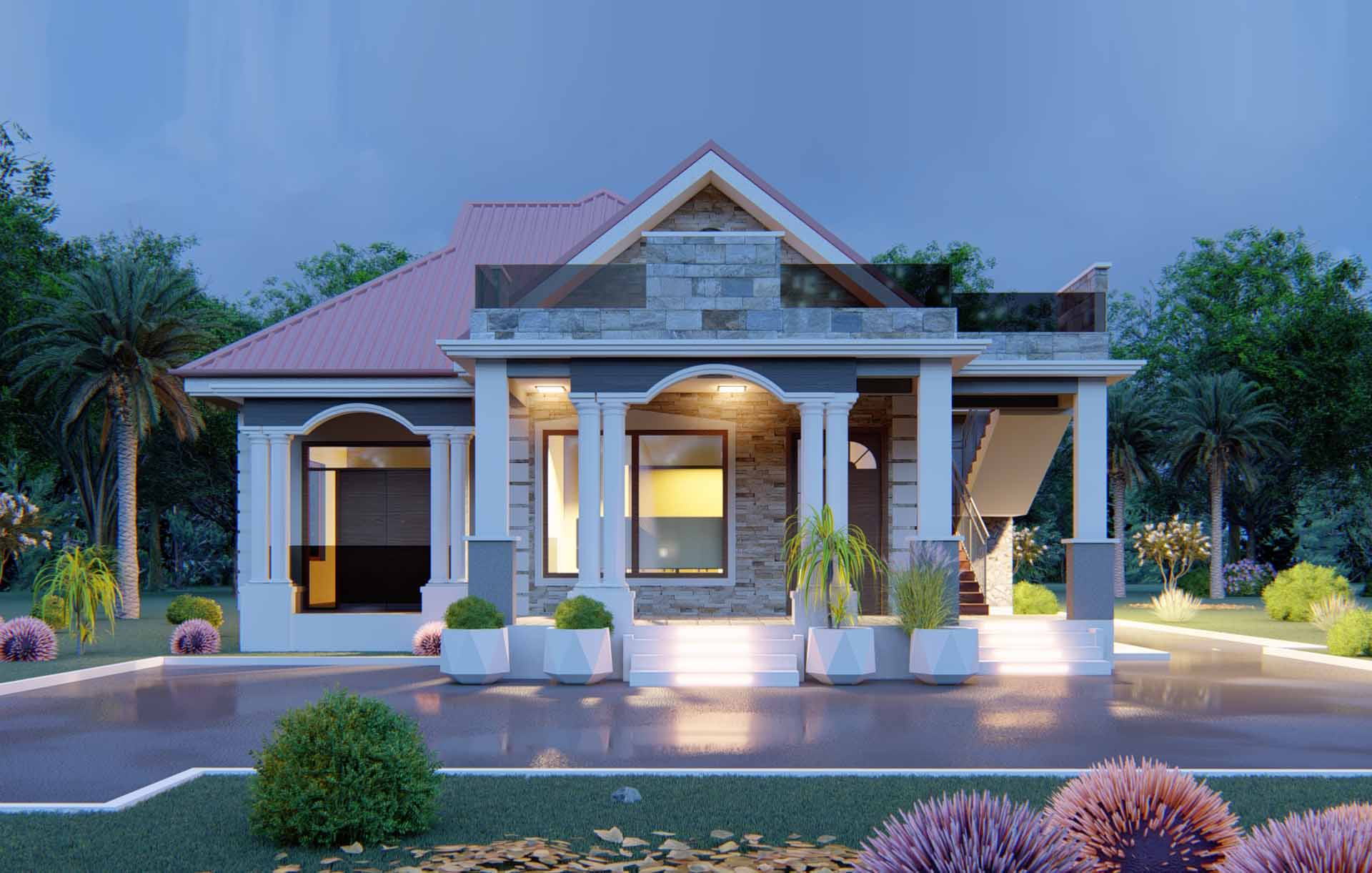 House Plan ID-22570 , 4 bedrooms , 1891+3804 bricks and 146 corrugates