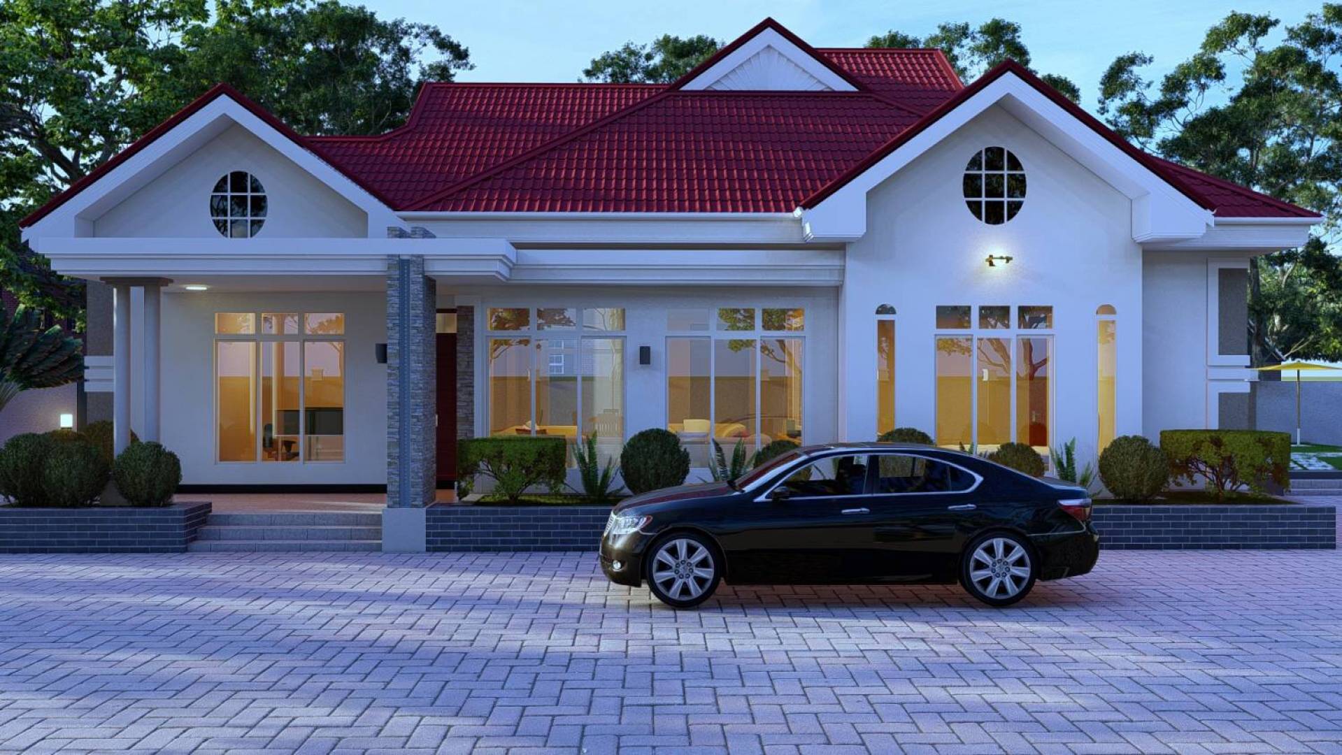 House Plan ID-26268 , 3 bedrooms , 1906+3833 bricks and 147 corrugates
