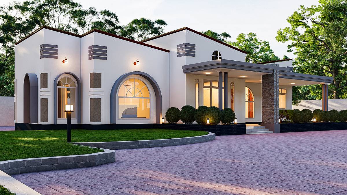 House Plan ID-26328 , 4 bedrooms , 2207+5952 bricks and 102 corrugates