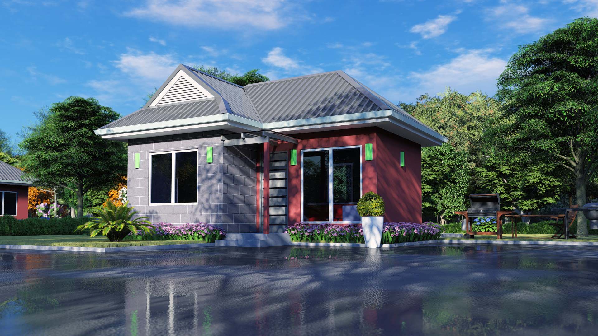 House Plan ID-11264 , 1 bedrooms , 313+698 bricks and 25 corrugates